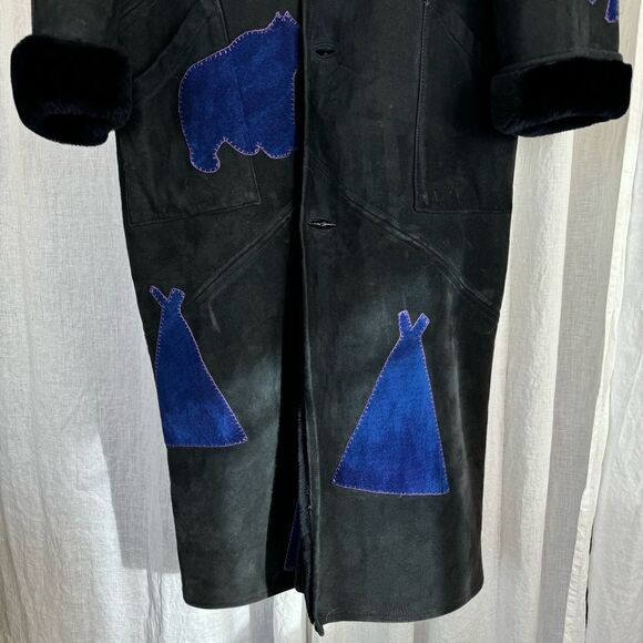 Gorgeous Vintage Handmade Artisan Shearling Maxi Coat - Picture 12 of 16